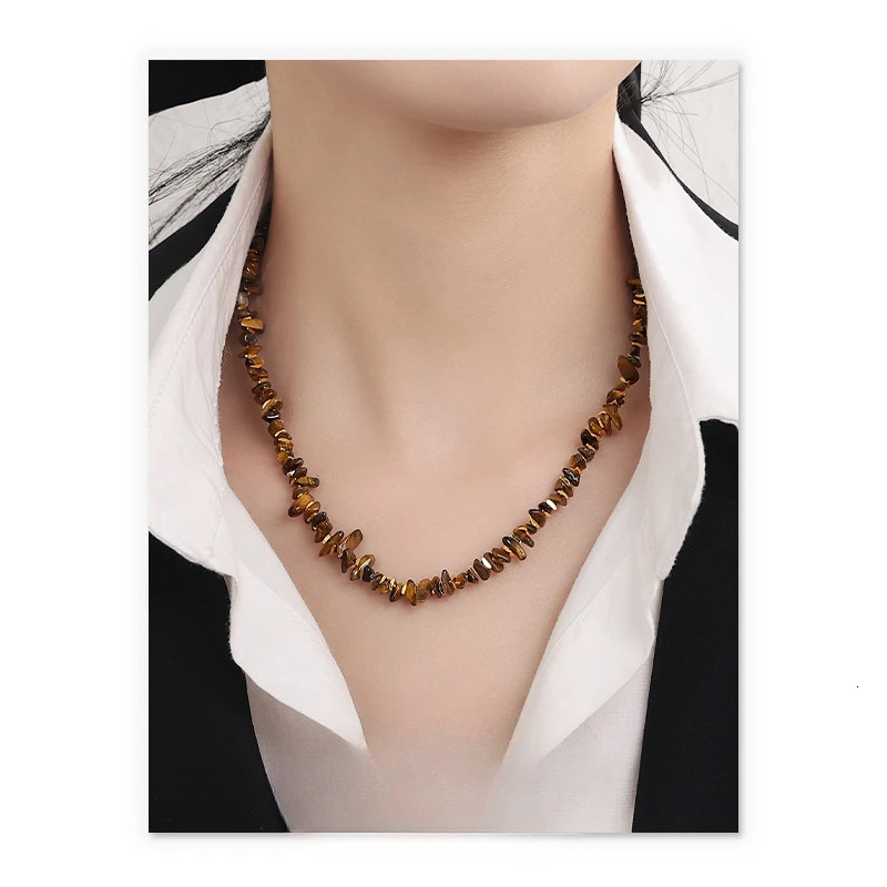 style natural lime simple irregular n necklace 241018