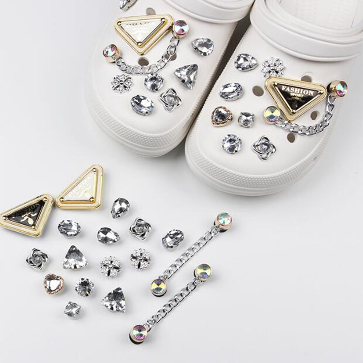 reusable shoe charms rhinestone shoe buckle shoe flower hole hole shoe accessories DIY decoration gift