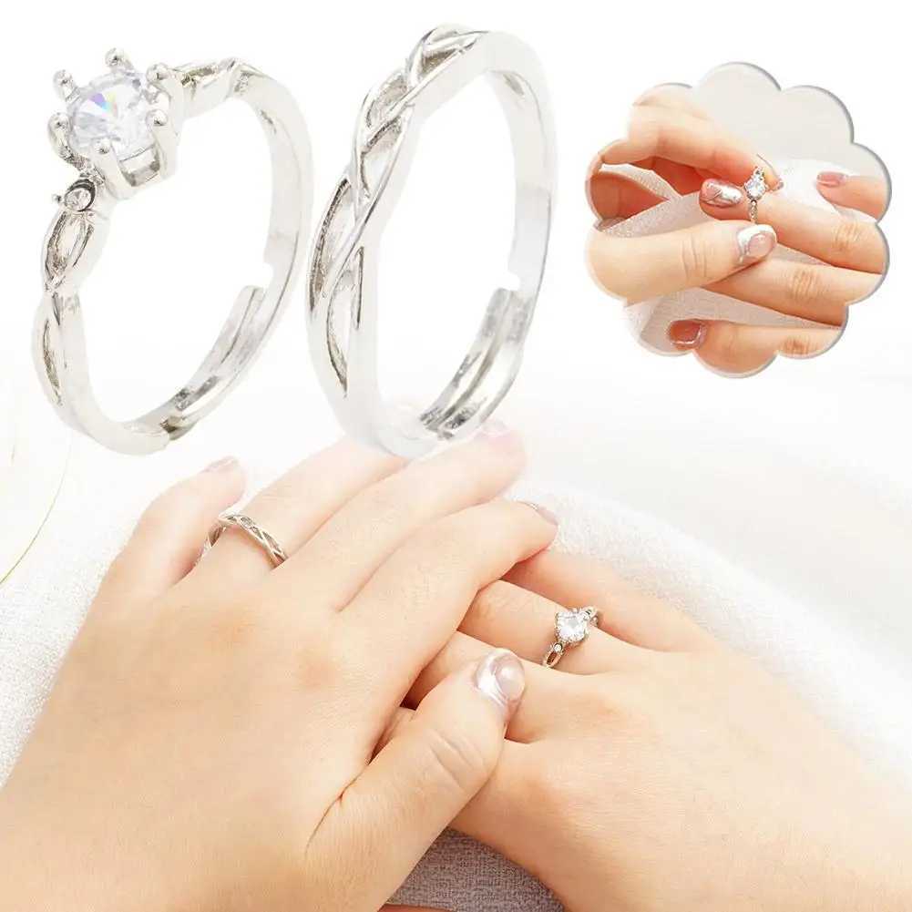 Couple Ring Womens Adjustable Wedding Jewelry Romantic Promise Wedding Anniversary Jewelry Gift Y241019