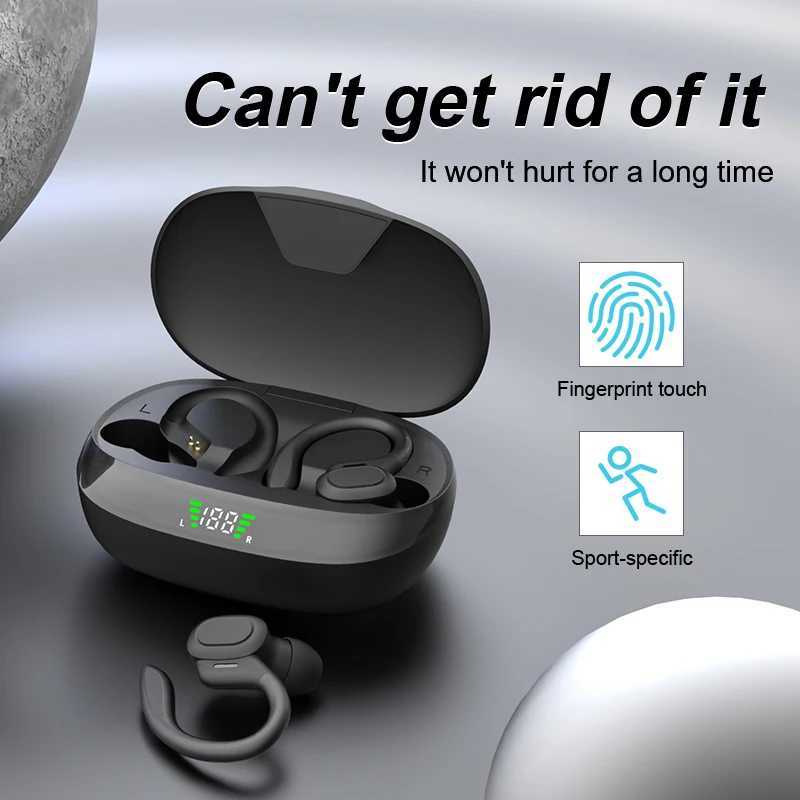 Headset SHUKE Bluetooth Earbuds Wireless Earphones Sport EarHook 9D Hifi Stereo Sound Waterproof Headphones In Ear With Micphone Z241019