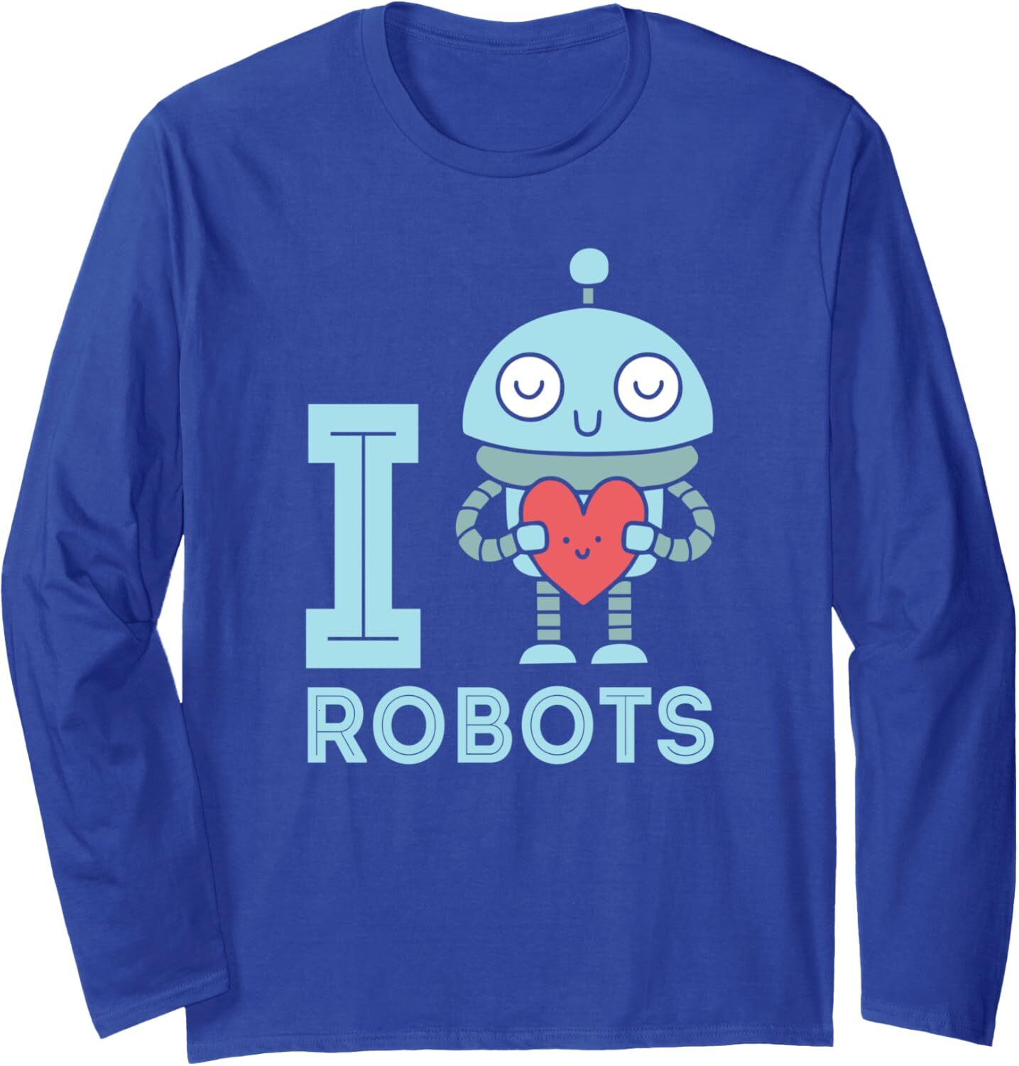 Long Sleeve Shirts for Men sweatshirt Vintage I Love Robots Futuristic Robotics Engineers Gift Long Sleeve Tee Streetwear Casual tops clothes