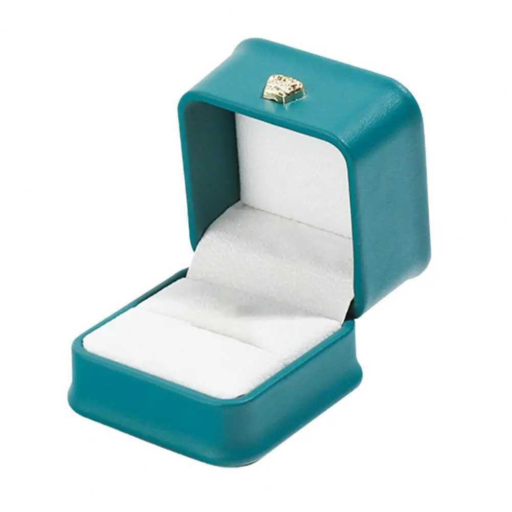 Engagement and Wedding Ring Box Square Velvet Bead Box Display Stand Couple Ring Box Gift Box Ring Display Storage W241019