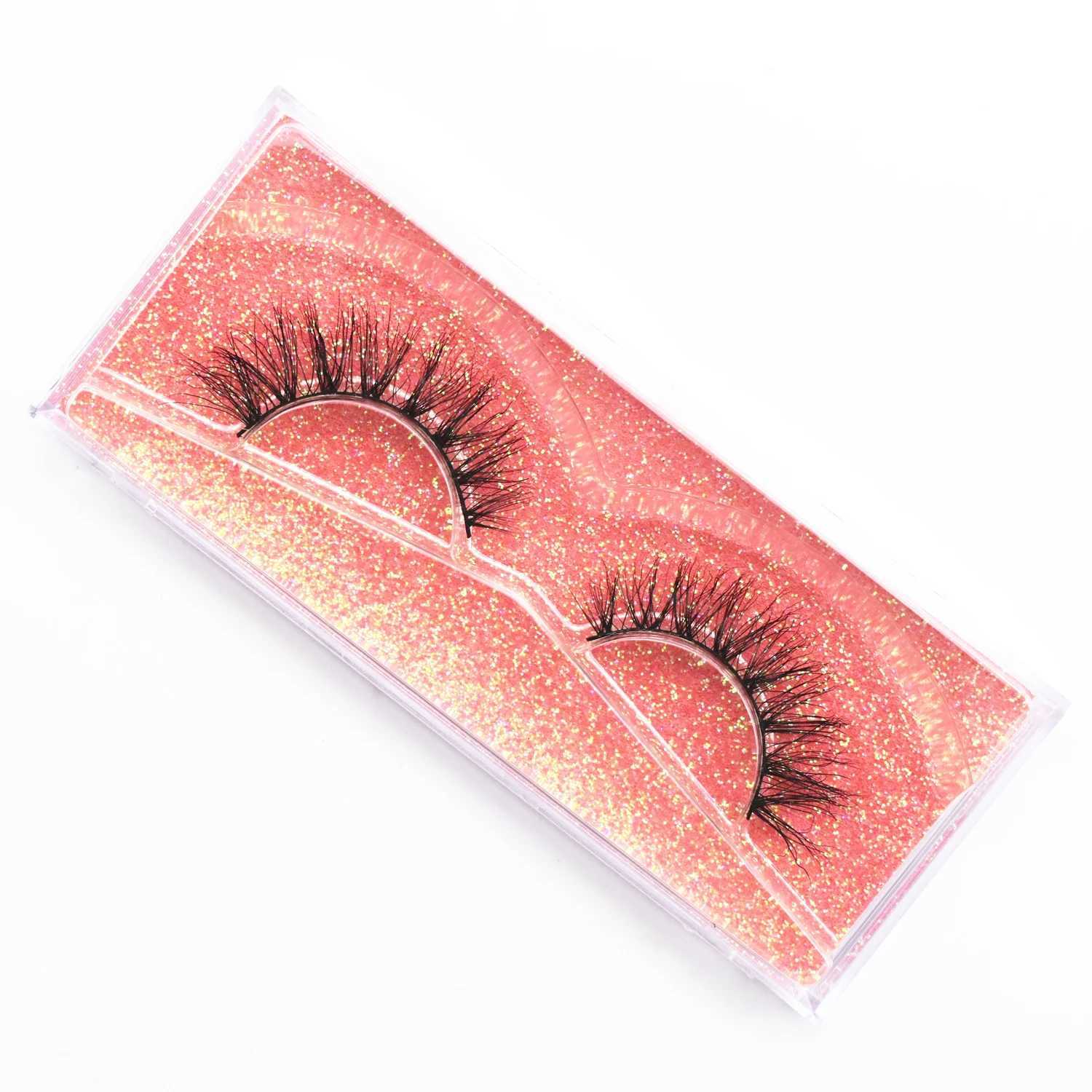 3D Natural Mink Lashes 13mm Lashes False Eyelashes Wispy Cross Fluffy Mink Lashes Extension Makeup Lashes Mink Eyelashes BeautyXJ241019