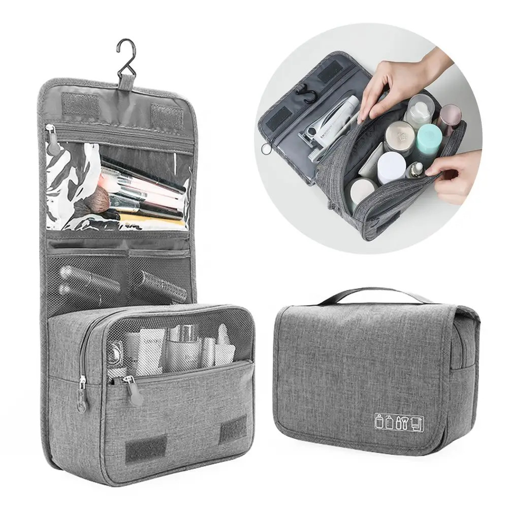 High Quality Travel Makeup Bag Waterproof Cosmetic Toiletries Organizer Hanging Dry and Wet Separation Storage 241019 zhanyishengli