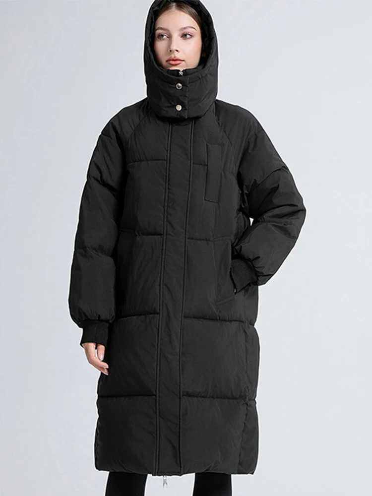 2024 New Zipper Thicken Snow Parkas Women Warm Thickened Long Sleeved Coats With Hood For Woman Winter Waterproof Outwear Tops X241019