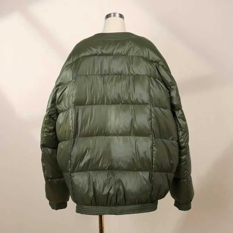 Womens down code jacket fashionable and versatile casual loose jacket high quality bread cotton jacket fall and winter newX241019