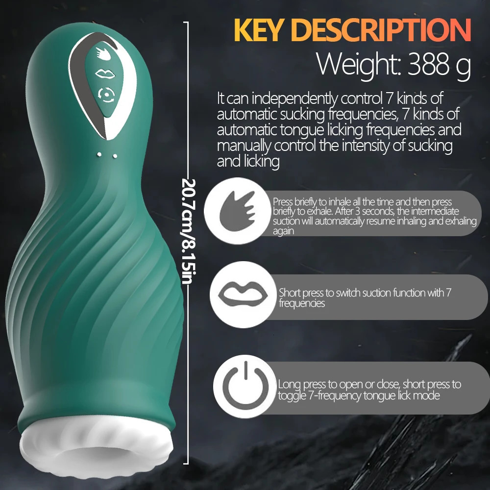 Masturbator for Men Automatic Sucking Male Pussy Oral Vaginal Penis Vibrator Sex Toy for Men Masturbation Cup Blowjobs Machine 241010