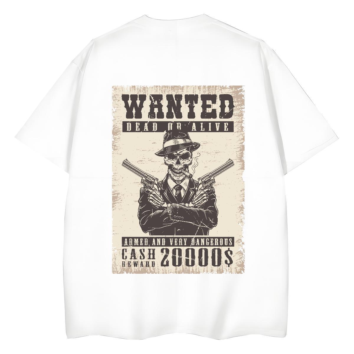 Classic T-Shirts 100% Cotton 230g Round Neck Short Sleeve Hip Hop Street skull Lady T shirt Soft Cartoon Floral Printing Tops Tees
