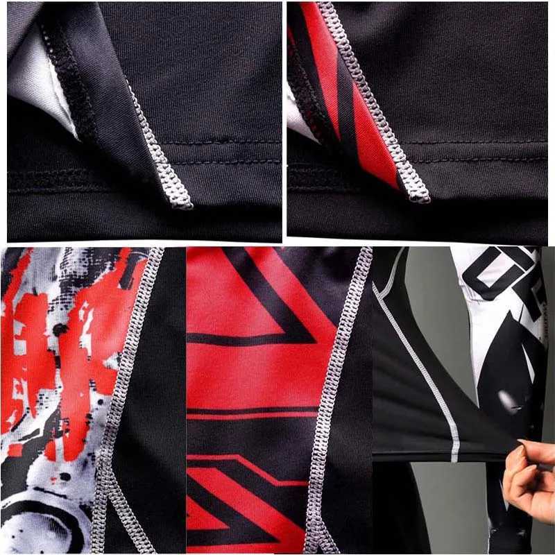 Mens compression sportswear quick drying inspiration fitness training MMA kit Rashguard mens sportswear jogging suit W241018