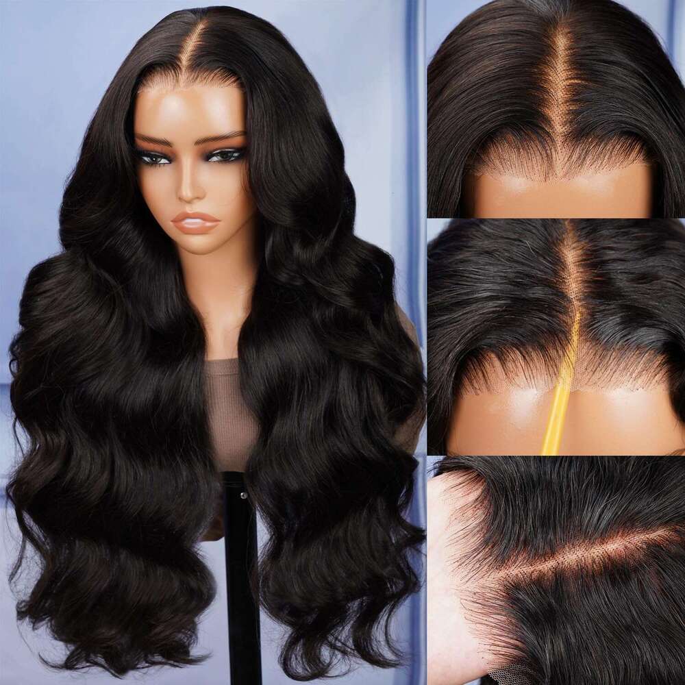 Wig x Glueless Human Hair Ready to Wear and Go Body Wave Natural Black HD Lace Front Wigs Frontal Brazilian s al