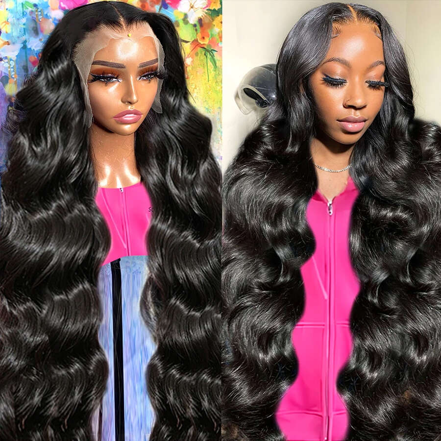 Body X x Wave Lace Frontal Wigs Human Hair Transparent Front Wig Pre Plucked