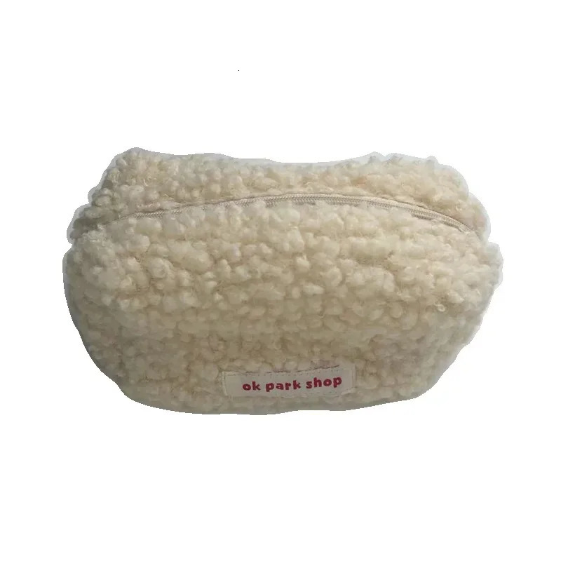 2025 NEW Fashion Large Capacity Women Solid Color Soft Plush Cosmetic Bags Storage Bag for Traveg Portable Coin Purse Gift 241019 zhanyishengli