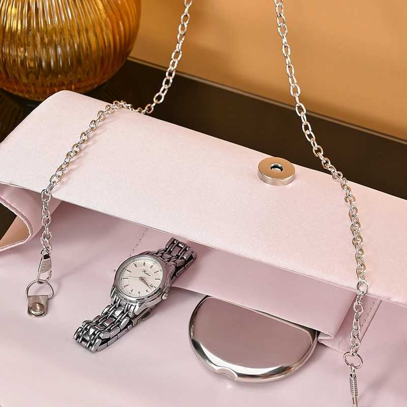 New design envelope satin evening clutch bag trade luxury shoulder bag womens party bag wedding handbag Y241019
