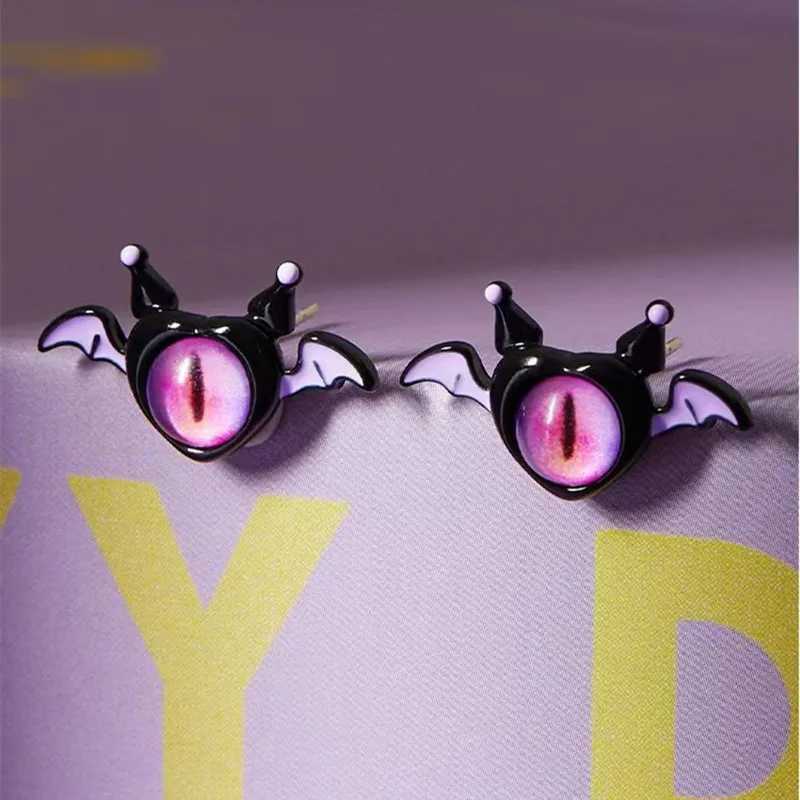 Cute red one eyed monster Halloween ring female anime black monster adjustable couple ring wedding ring jewelry gift Y241019