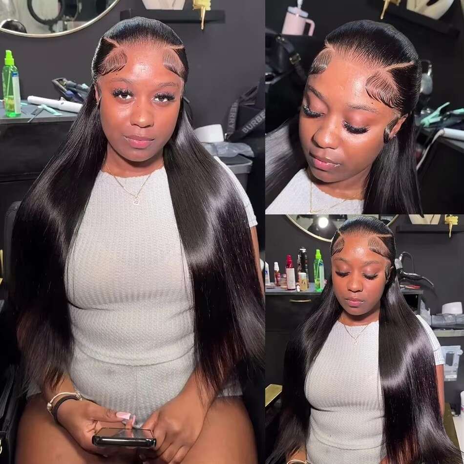 Wigirl 30 Inch Bone Straight Transparent 13x6 Frontal Human Hair Wigs 220% Brazilian Remy 13x4 Lace Front Wig For Women