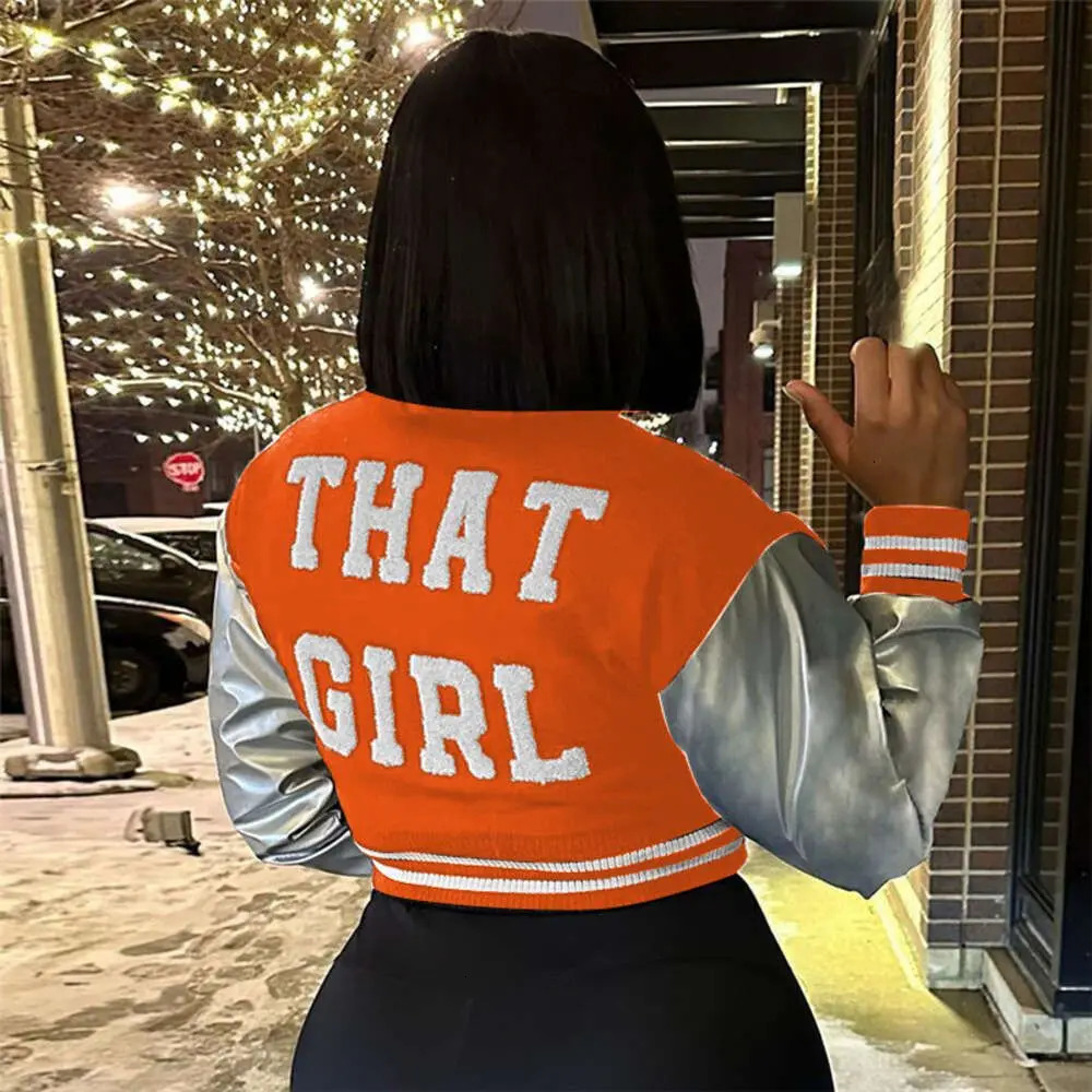 Fashionable womens embroidered patchwork slim fit personalized baseball jacket autumn/winter Y2k clothing jacket 241019