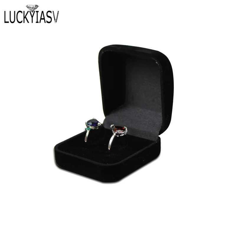 Velvet Pavilion Box Ring Box Jewelry Organizer Double Ring Box Jewelry Box Wedding Gift Box Joyeros Organizer De Joyas W241019