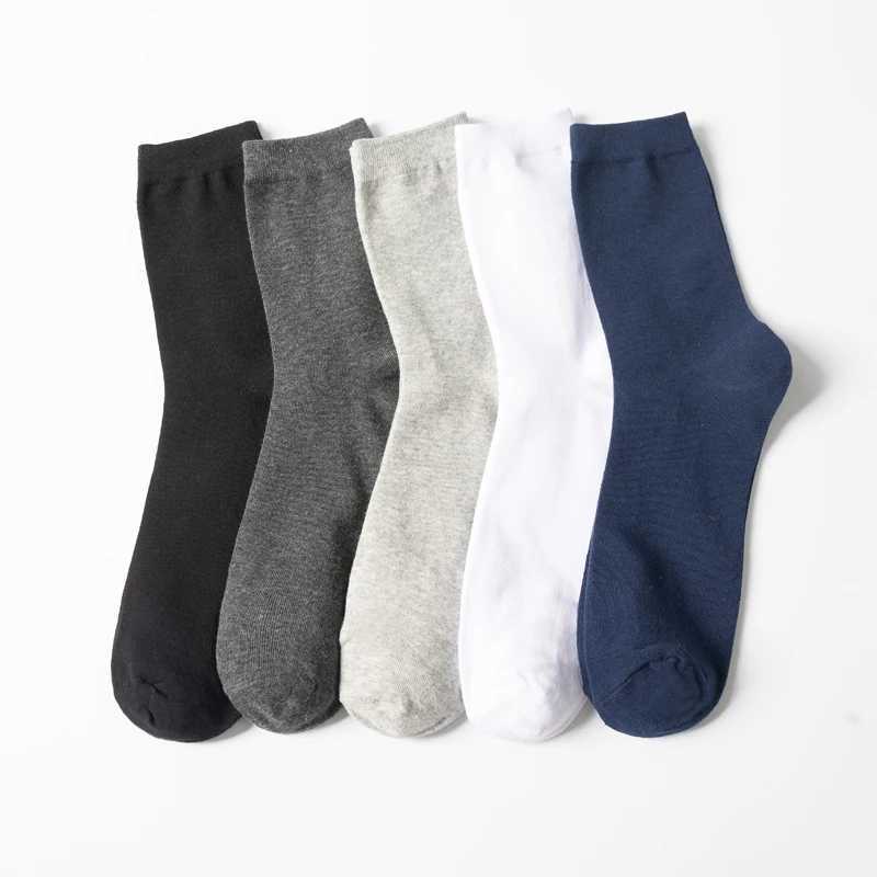 10Pairs Men Socks Organic Cotton Breathable Black White Business Socks Casual Spring Summer for Male Plus Size EUR38-48XJ241019