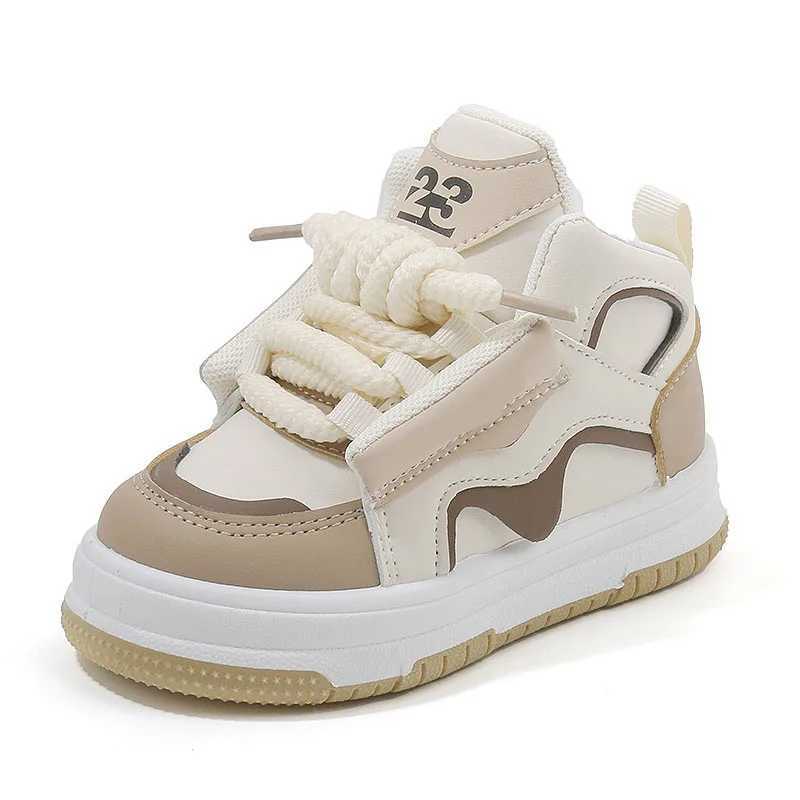 Athletic Outdoor Breathable Children Board Shoes Fashion Boys Sports Shoes Casual Board Shoes High Top Girls Running Shoes Sneakers for Spring A H2410
