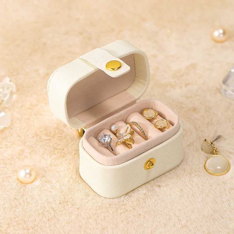 2023 Portable Mini Jewelry Box Organizer Travel Ring Earring Bracket Jewelry Display Box PU Leather Jewelry Storage Box Gift W241019