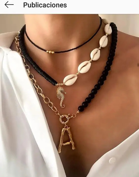 Bohemian polymer clay necklace womens necklace chain irregular necklace jewelry personality women pendant charm shell 241018