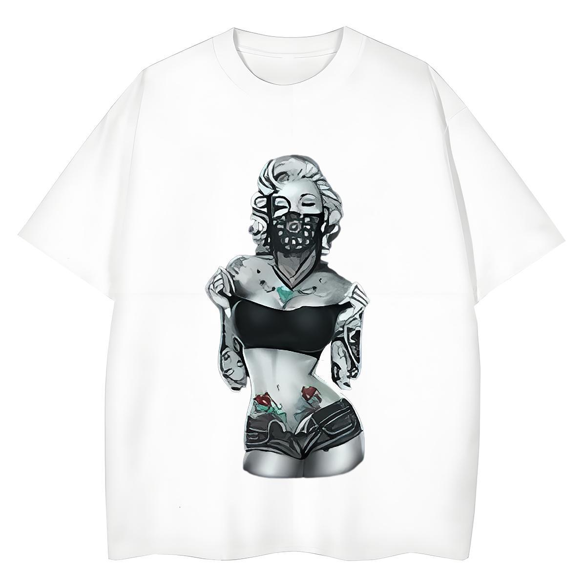 2024 T-Shirts 100% Cotton 230g Breathable Crew Neck Summer Casual person Couples T Shirts Wholesale Anime Oversized Tshirts