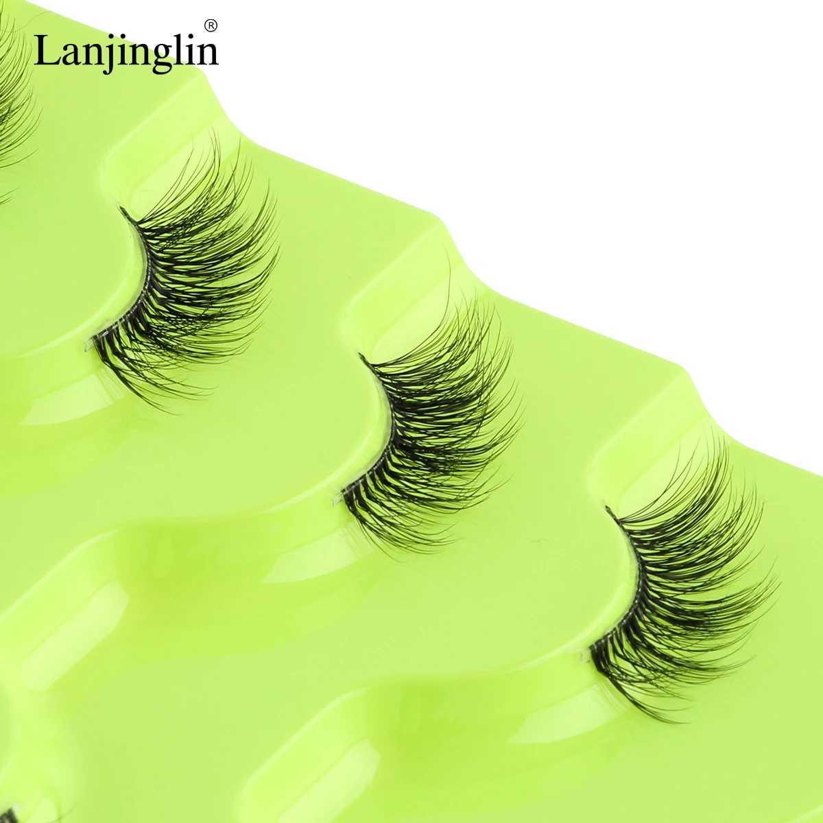 3/5/6/10 Pairs Half Lashes Half Cat Lashes Natural Look Faux Cils Mink Wispy 3d Mink Eyelashes Extension Makeup False EyelashesXJ241019