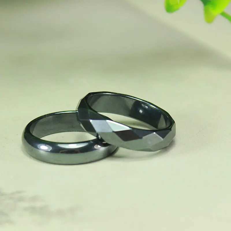6-12 female hematite ring non-magnetic natural stone finger ring geometric design finger ring party jewelry gift Y241019
