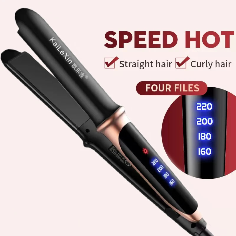 Professional beauty and hairdressing tools straightener curler flat iron negative ion infrared LED display screen straightener curler 241018
