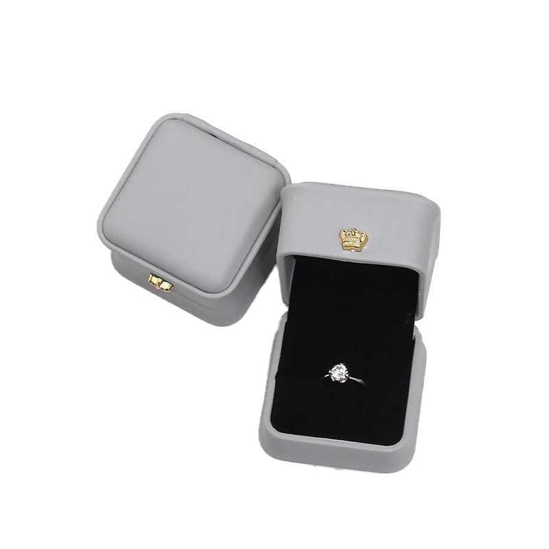 High quality square wedding PU earrings ring box amazing engagement party earrings jewelry display gift box W241019
