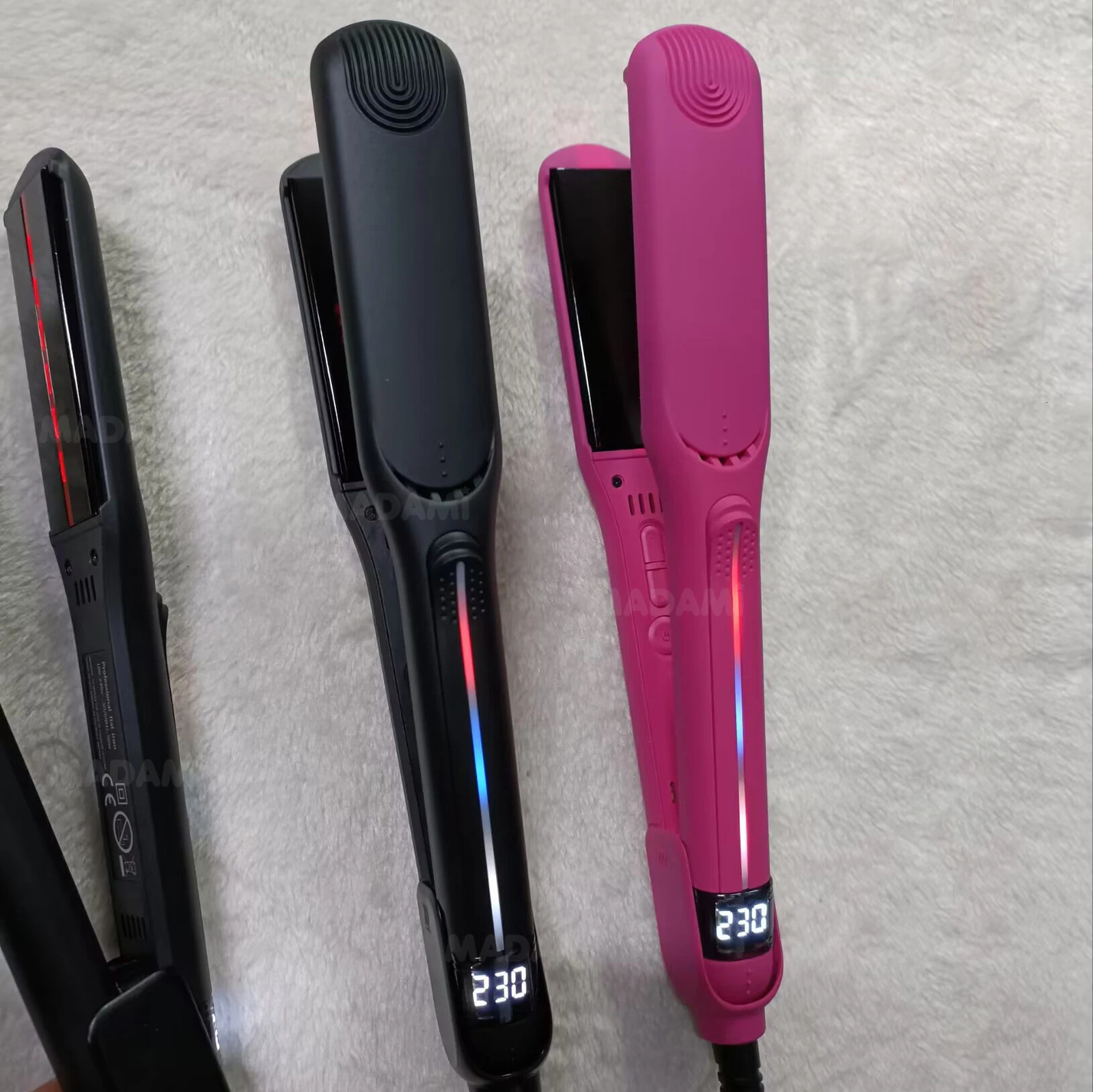 Infrared flat iron 450 2-in-1 professional salon straightener curling iron ceramic coating plate hair dryer 100-240V 241018