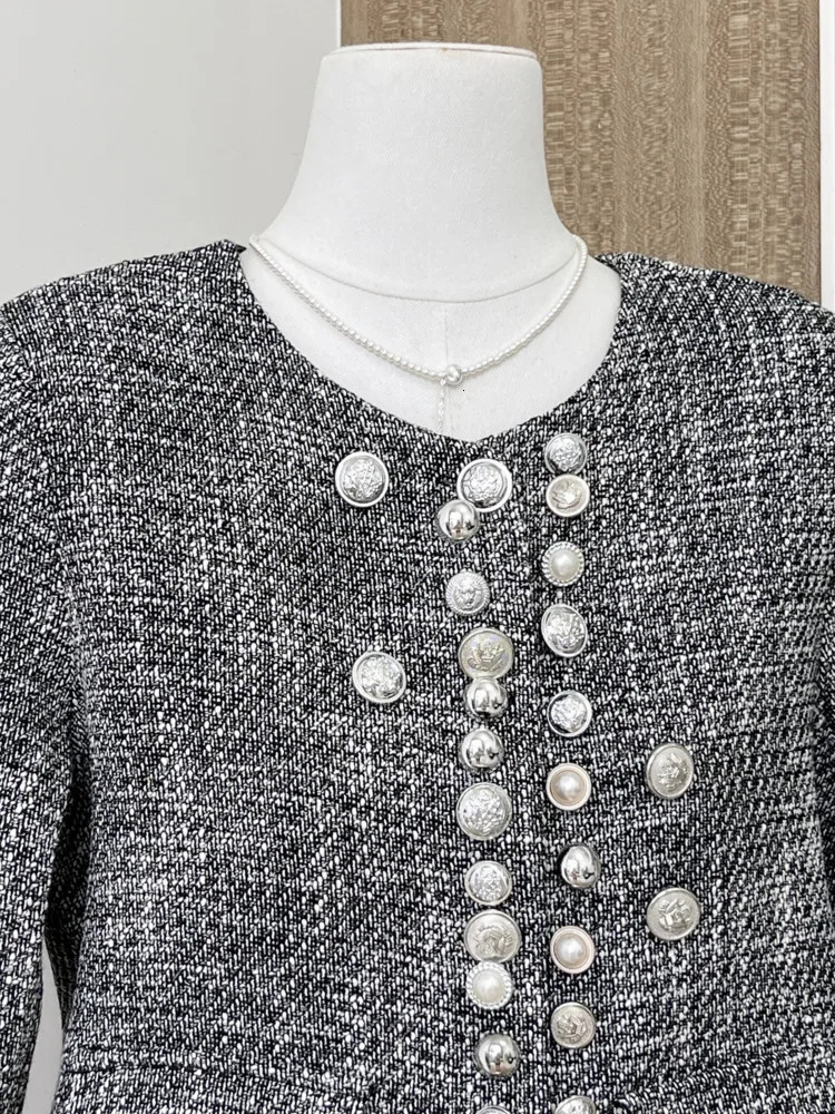 High Quality Tweed Two Piece Set Women Jacket Coat Pant Suits Fashion Casual 2 Sets Outfit Conjunto Femininos 241019