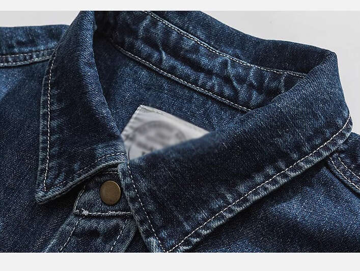 shanshi Men's shirts Spring and Autumn American loose washed workwear denim men's casual handsome long sleeved shirt jacket