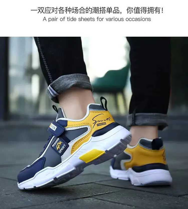 Athletic Outdoor Childrens fashion sports shoes boys running breathable shoes childrens winter outdoor lightweight leather sports shoes sizes 28 to 40