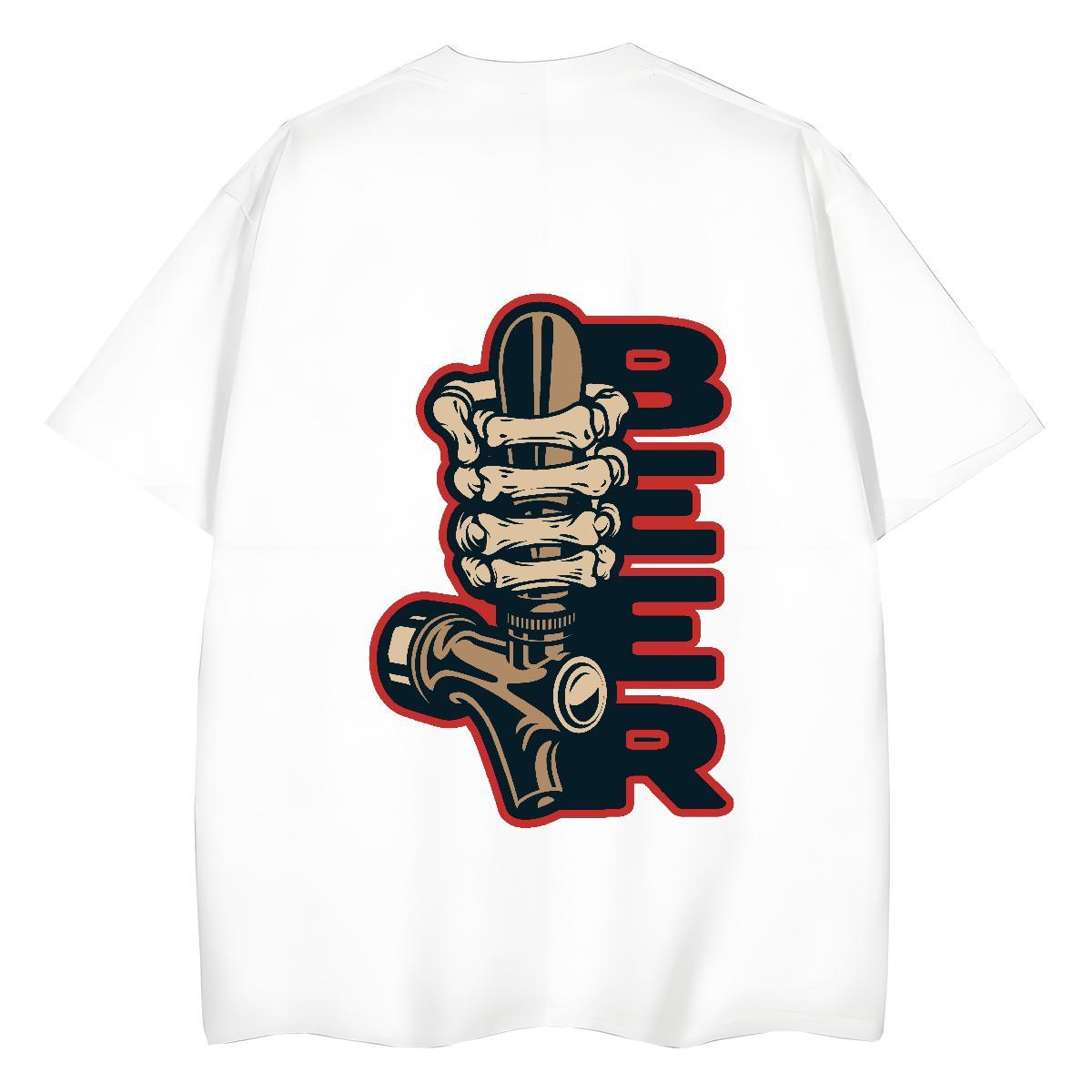 Custom T-Shirts 230g Cotton Breathable Short Sleeve Street Casual skull Women Tshirts Nice Custom Print Oversized Clothes