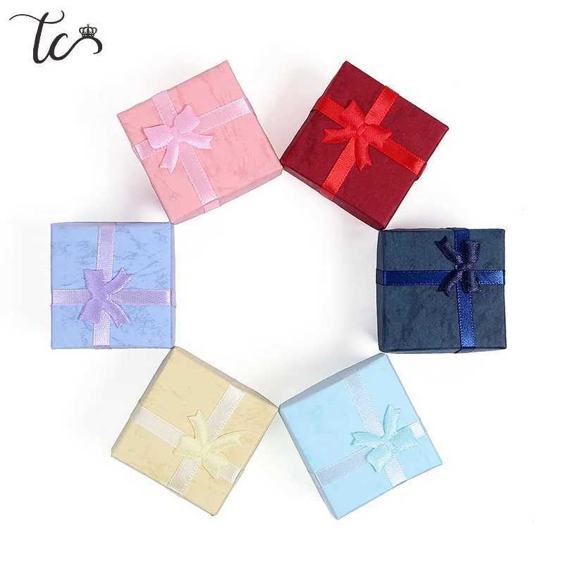 12 pieces/set jewelry organizer gift box necklace earrings ring paper packaging box 4 * 4cm W241019