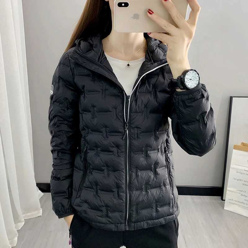 High End 2022 New Autumn Womens Casual 80% White Duck Down Jacket Female Hooded Long Sleeve Fluffy Warm Puffer CoatX241019