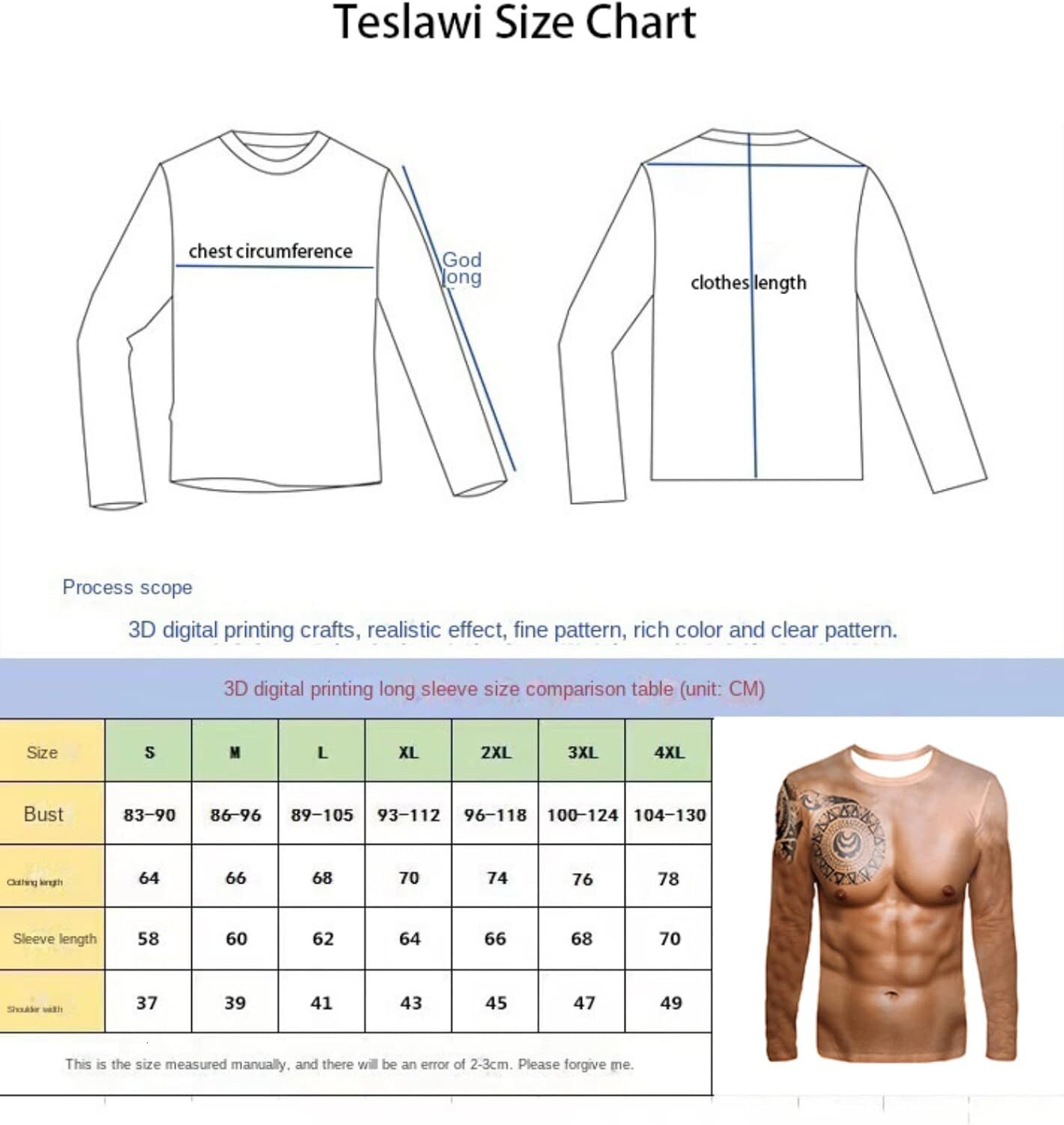 Long Sleeve Shirts for Men sweatshirt Men's FakeMuscle Short Sleeve T-Shirt 3D Printing Casual Funny Top Novelty Pattern Short-Sleeved Shirt leis