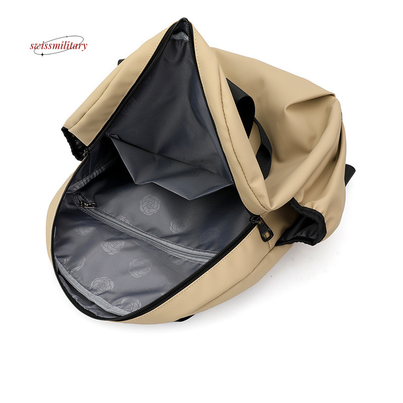 Fashionable and versatile women's leather premium texture casual handbag, lightweight travel backpack, men's backpack #26 swissmilitary