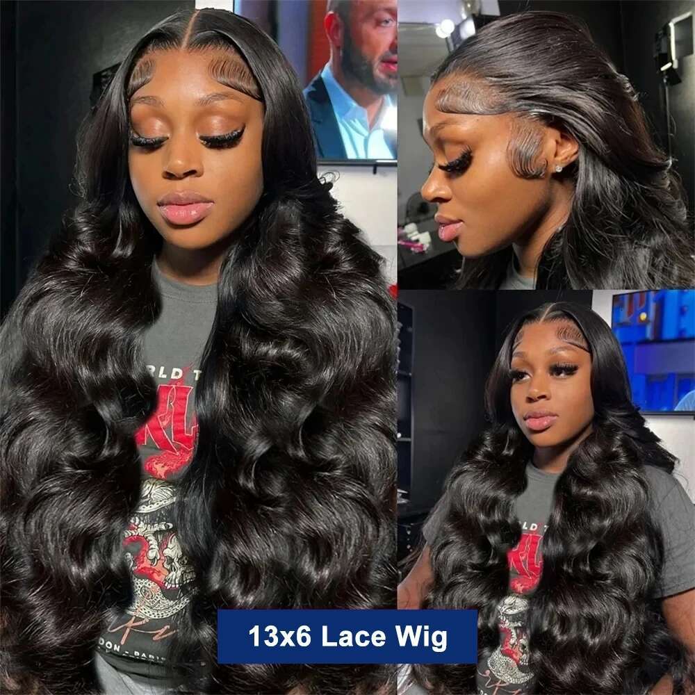 Lace Frontal x Wig Brazilian Body Wave Transparent Front Human Hair Wigs Pre Plucked Closure For Women s