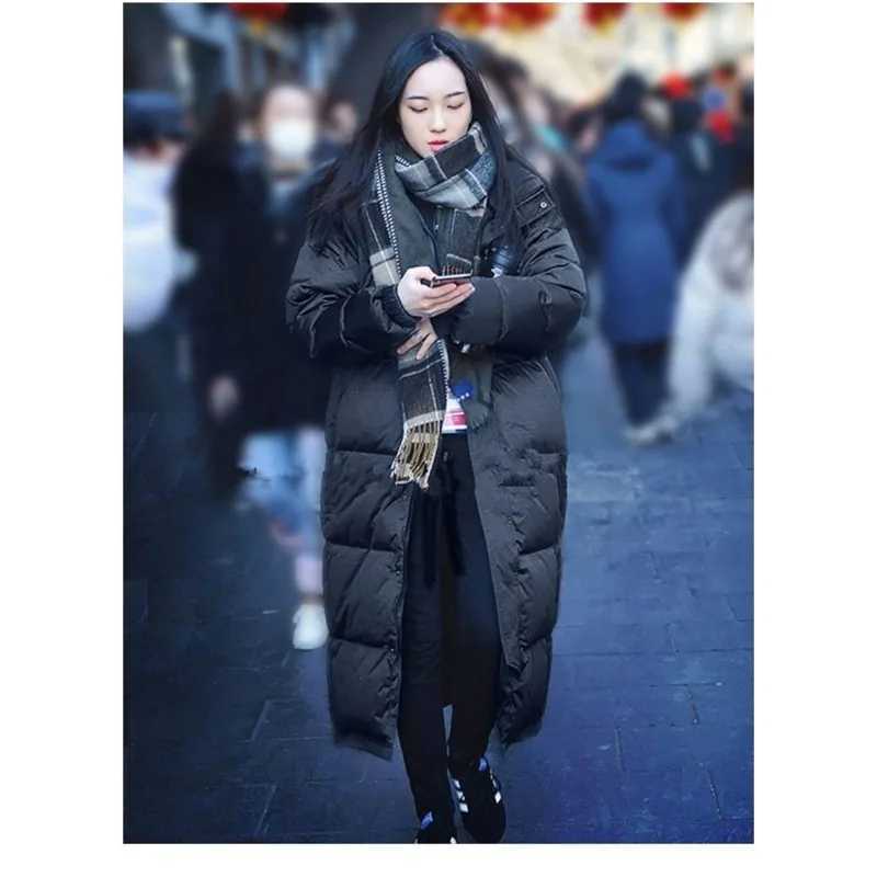 Women 90% White Duck Down Coat Winter Long Women Down Jacket Hooded Waterproof and Windproof Keep Warm -20 Degrees OvercoatX241019