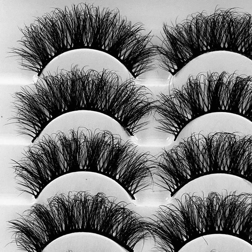 Mink 5 Pairs Eyelashes Faux Eyelashes Long Lasting Fluffy Mink Lashes Dramatic Volume lashes Extension Thick LongXJ5