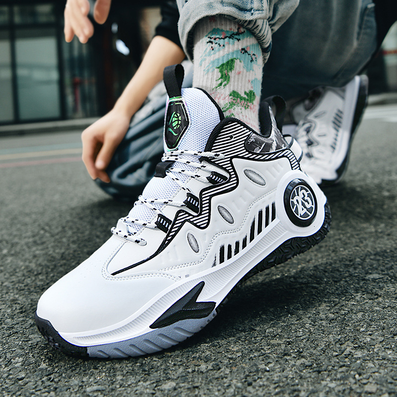 Basketball for Men, High Top Teenagers, Middle School Students, Cement Ground Sports Running Shoes, Practical Football Shoes