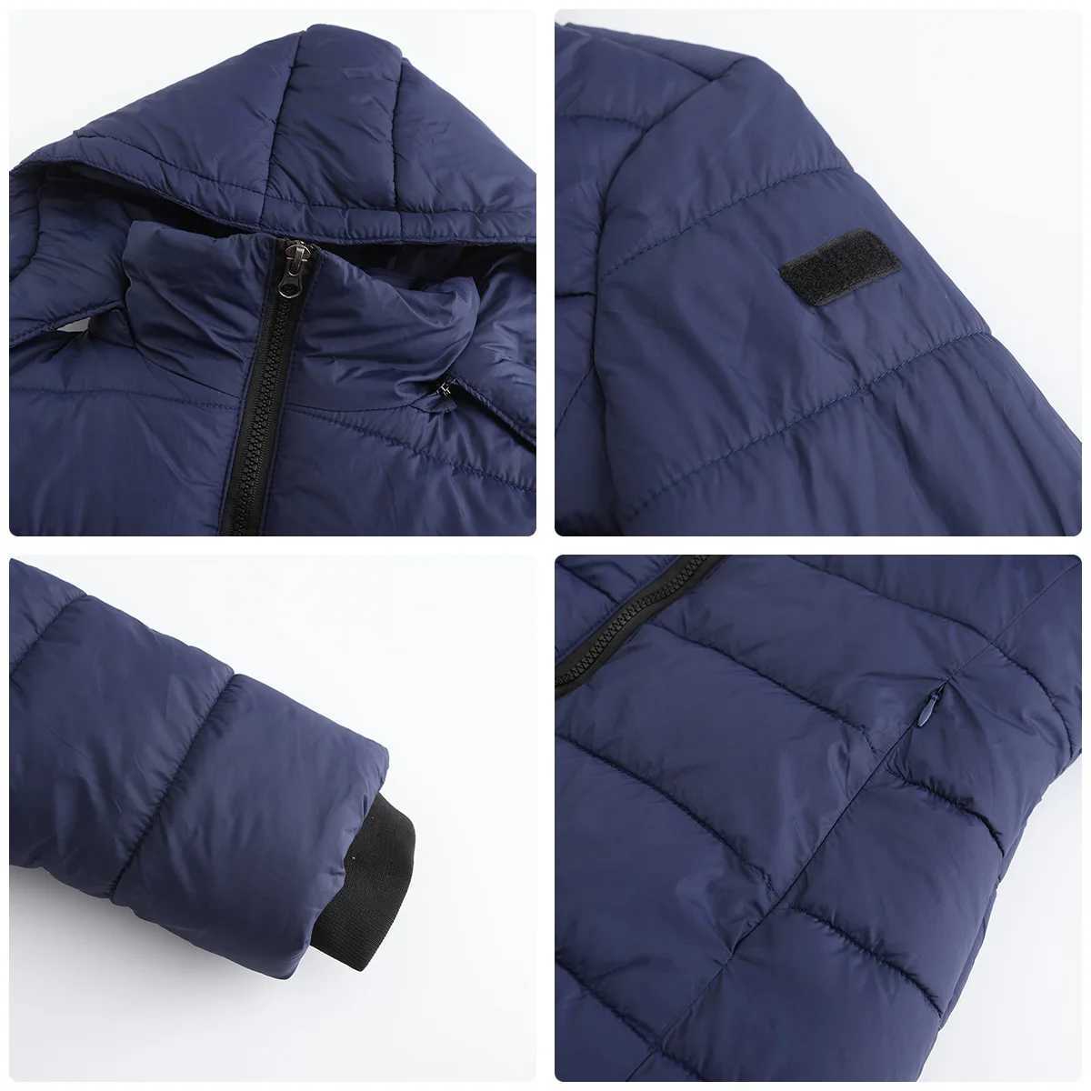 2024 Womens Cotton Padded Jacket Waterproof Medium-length Zipper Hooded Warm Coat Outdoor OvercoatX241019