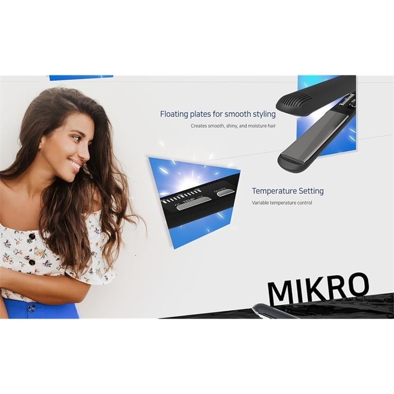 Black Diamond 3/10 tourmaline ceramic straightener - cutting edge professional flat iron suitable for all hair types 241018