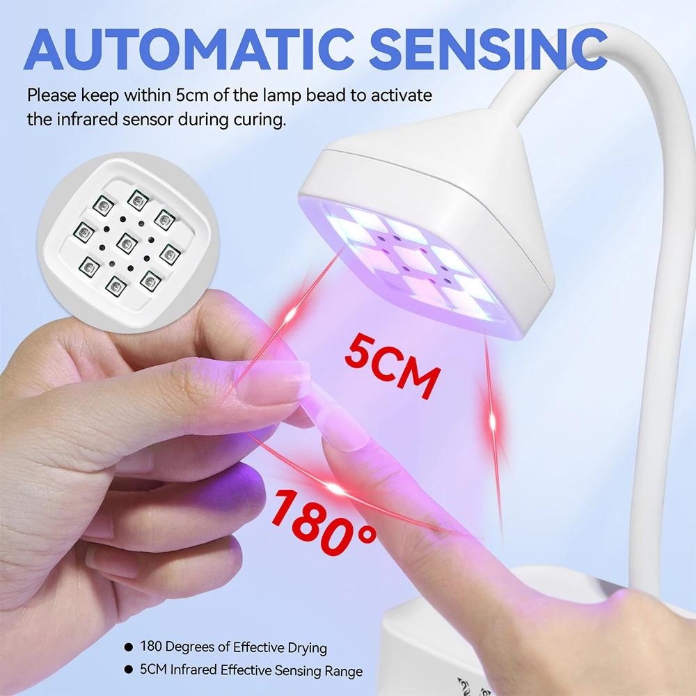 Rechargeable UV Led nail lamp Professional UV lamp for gel nails Portable USB nail dryer Led UV lamp for nail art salon 241018