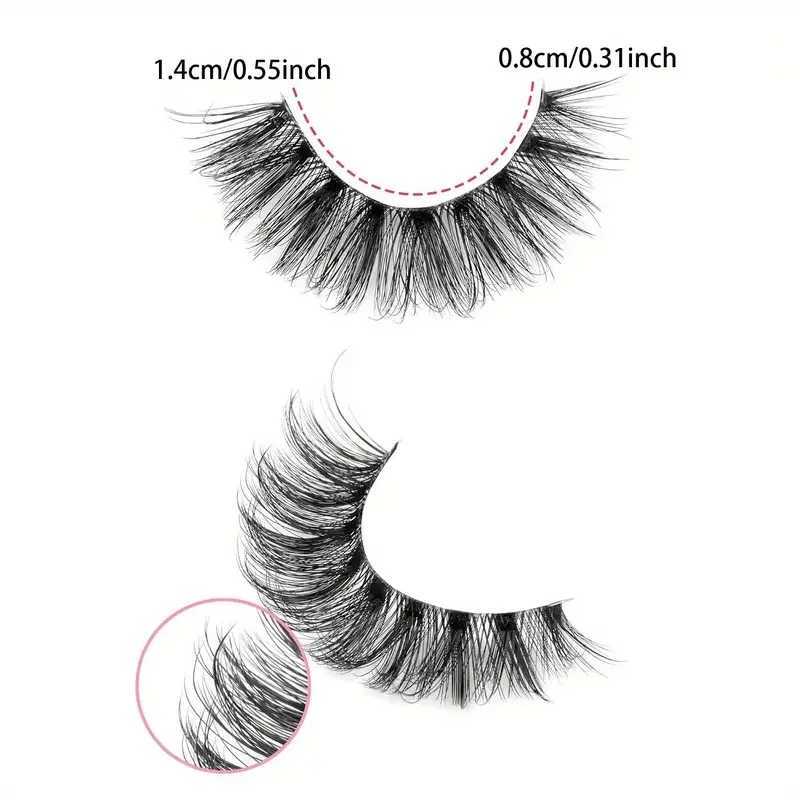 10 Pairs False Eyelashes 6D Super Fluffy Wispy Faux Eyelashes Cat Eye Effect Dramatic Lashes Eyelash Extension MakeupXJ241019
