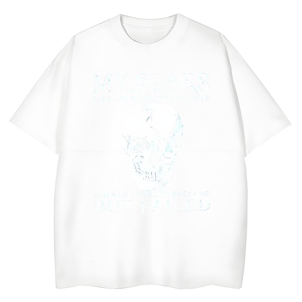 DIY T-Shirts for Women 100% Cotton 230g Breathable Crew Neck Casual Daily Wear skull Lady T shirt Designer Nice Skull Top Tees