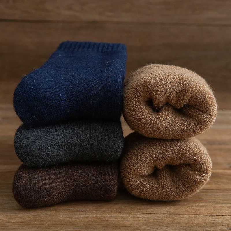 3 pairs Winter thickened wool socks for men and women Angora rabbit wool thickened warm terry warm wool Towel cycling socksXJ241019