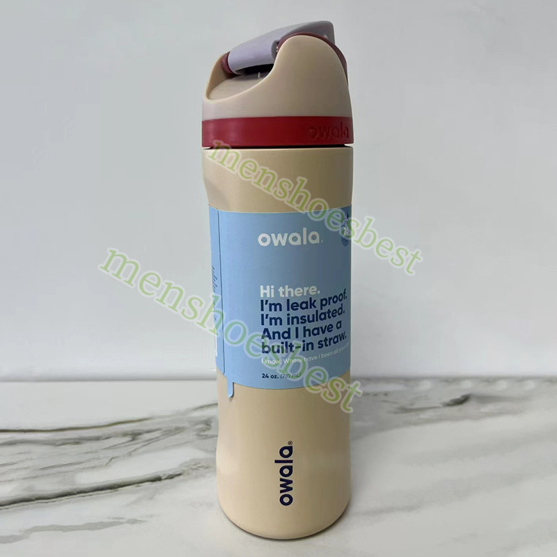 New Owala Insulated Portable Outdoor Sports Water Bottle Handheld Straw Cup